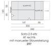 Caesar 2x 2,5 Sitz RE Typ 297