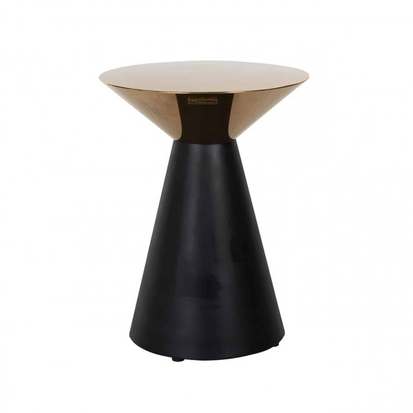 Beistelltisch rund Schwarz Gold Vector
